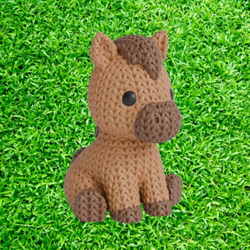Figurine cheval tricot 3d • statue déco artisanale • cadeau original • 2 tailles et 14 couleurs