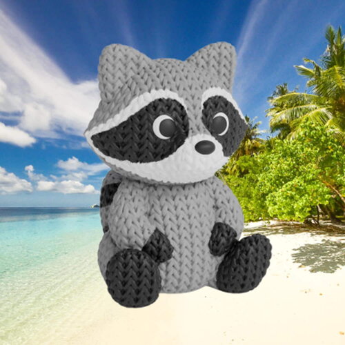 Figurine raton laveur tricot 3d • décoration artisanale • cadeau original • 3 tailles et 14 couleurs