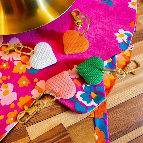 Porte‑clés cœur tricot – accessoire mignon imprimé 3d – cadeau amour/amitié personnalisable