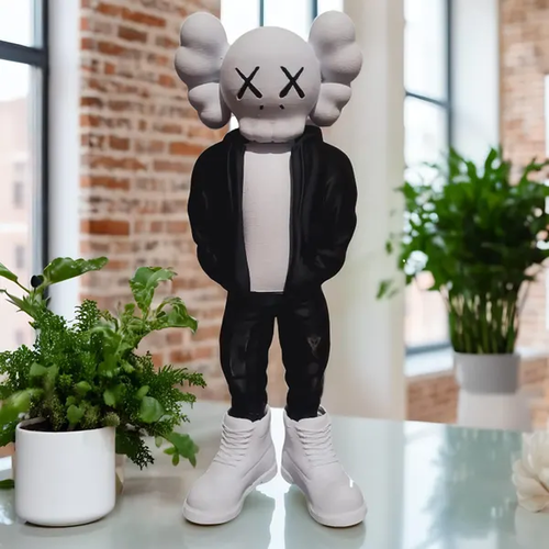 Sculpture inspirée de l’univers kaws –  art déco moderne – décoration chic pour maison & bureau –
