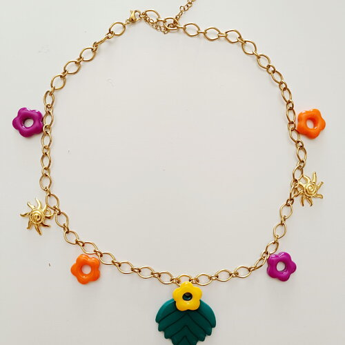 Collier pampilles exotique