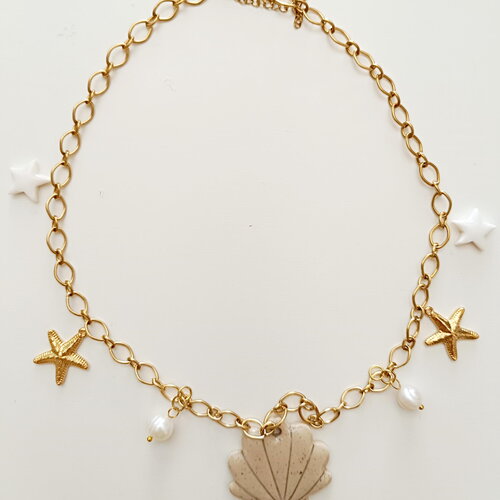 Collier pampilles fleurs