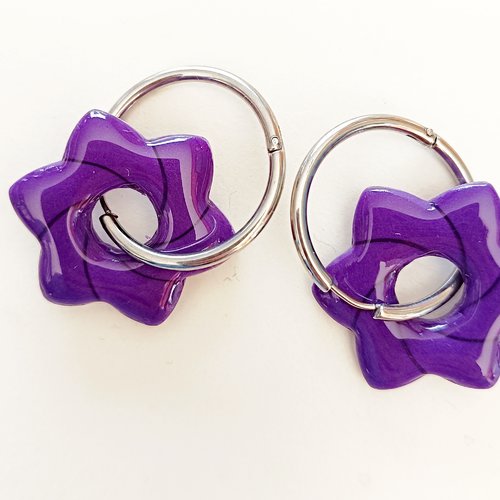 Pampilles violettes pour créoles