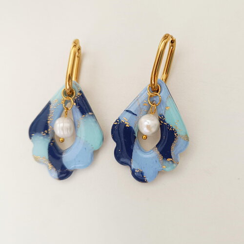 Boucles d'oreilles pampilles et perles