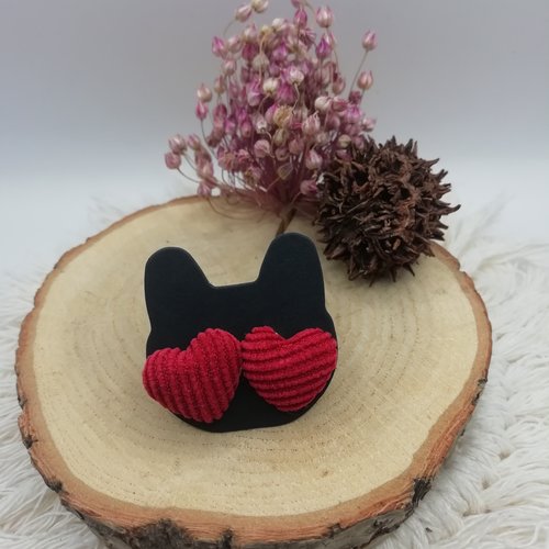 Puces d'oreilles cœur de velours