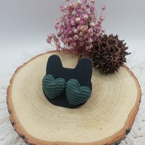 Puces d'oreilles cœur de velours