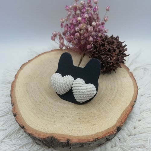 Puces d'oreilles cœur de velours