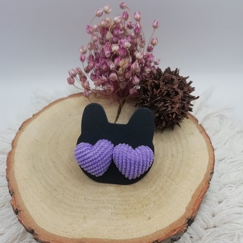 Puces d'oreilles cœur de velours