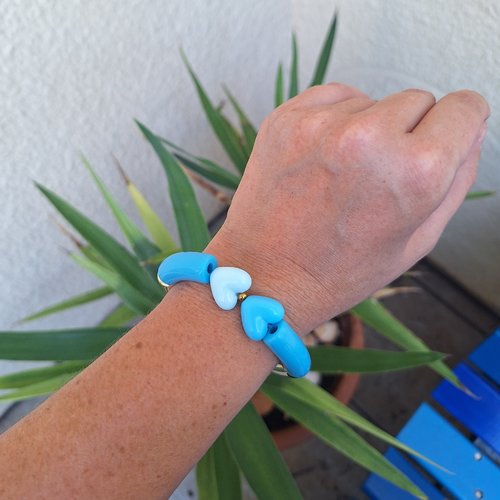 Bracelet éclat de cœur lagon