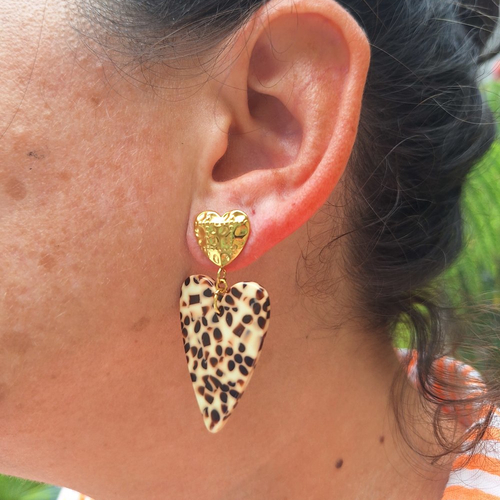 Boucles d'oreilles coeur sauvage