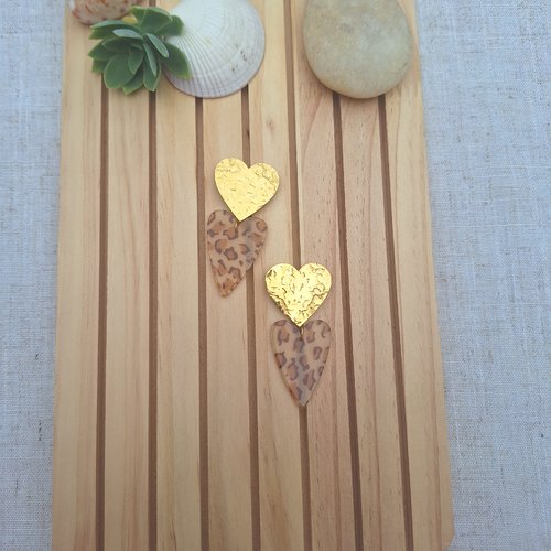 Boucles d'oreilles coeur sauvage