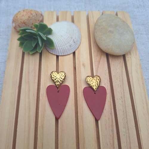 Boucles d'oreilles coeur sauvage