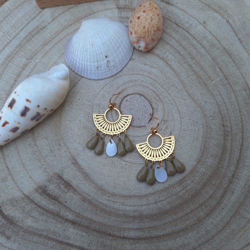 Boucles d'oreilles escales nature