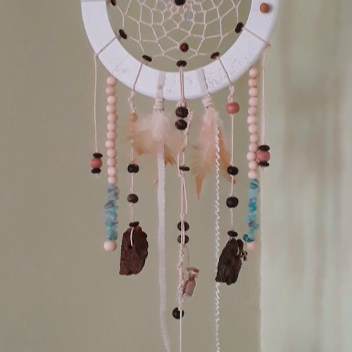 Dreamcatcher douceur maternelle avec sa pierre larimar