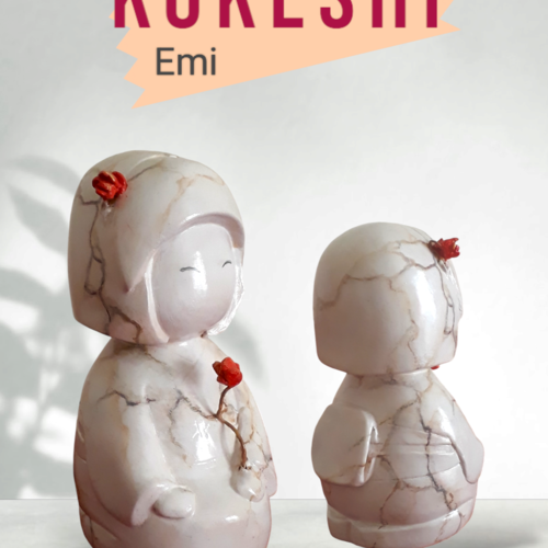Emi collection kokeshi messager (pièce unique fait main)