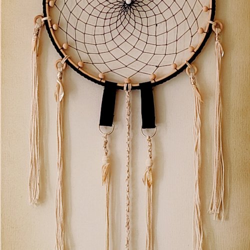 Dreamcatcher symbole de la mer avec pierre sodalite (pièce unique)
