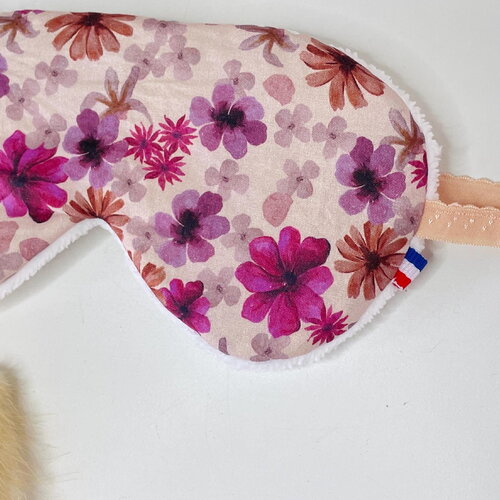 Masque de nuit, masque de voyage, masque repos petites fleurs aster