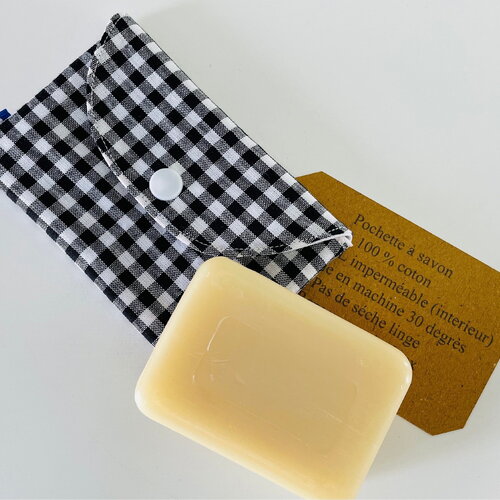 Pochette à savon ou shampooing vichy noir
