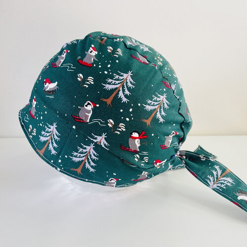 Calot de bloc pingouins rigolos noël