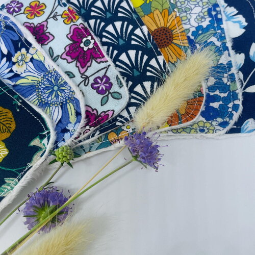 Coton lavable réutilisable – lot de 7 lingettes démaquillantes écologiques – salle de bain zéro déchet