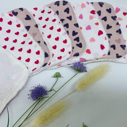 Coton lavable réutilisable – lot de 7 lingettes démaquillantes écologiques – salle de bain zéro déchet