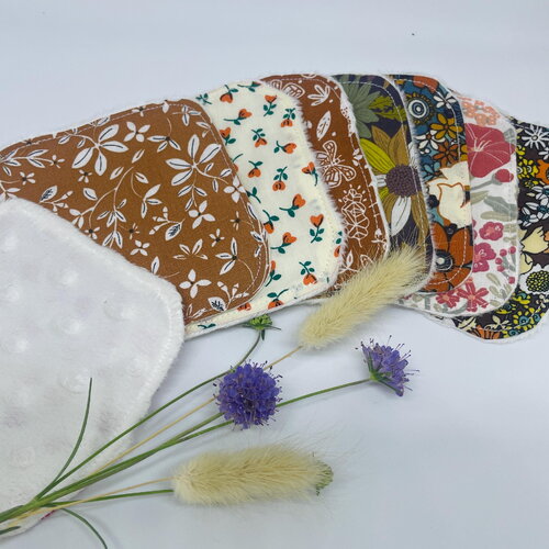 Coton lavable réutilisable – lot de 7 lingettes démaquillantes écologiques – salle de bain zéro déchet