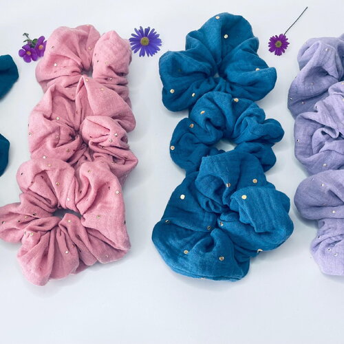 Chouchous en double gaze de coton. douceur, style et confort au naturel