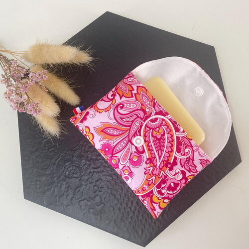 Pochette à savon ou shampooing solide bollywood