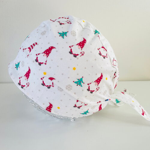 Calot de bloc en coton lutins de de noël avec un élastique