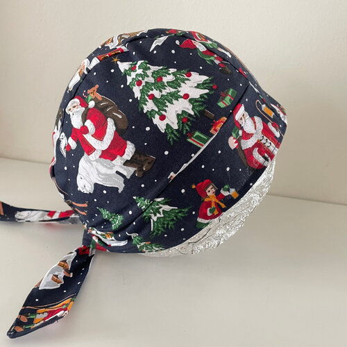 Calot de bloc père noël en coton et avec un élastique