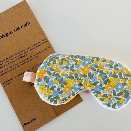 Masque de nuit, masque de voyage, masque repos liberty betsy