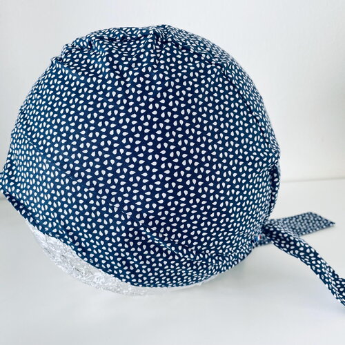 Calot de bloc bleu marine plumetis