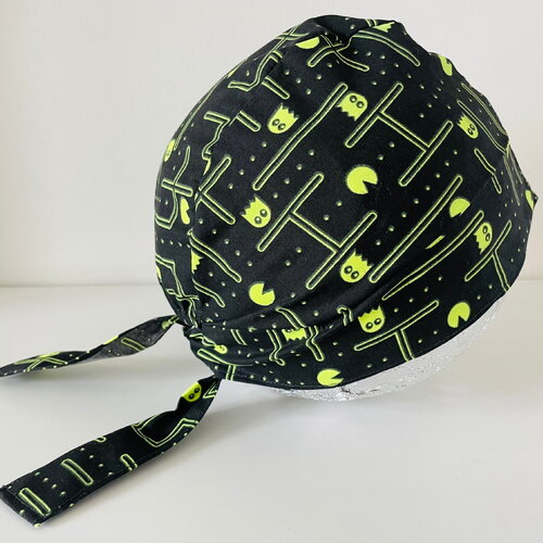 Calot de bloc médical et paramédical « pacman » coton avec élastique