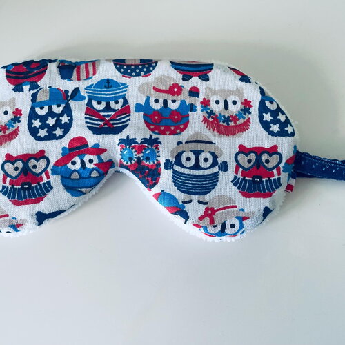 Masque de nuit, masque de voyage, masque repos chouettes en maillot