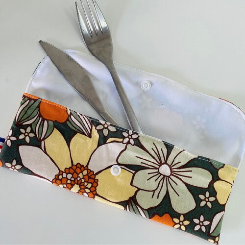 Pochette à couvert / pochette à dents grosses fleurs vintage