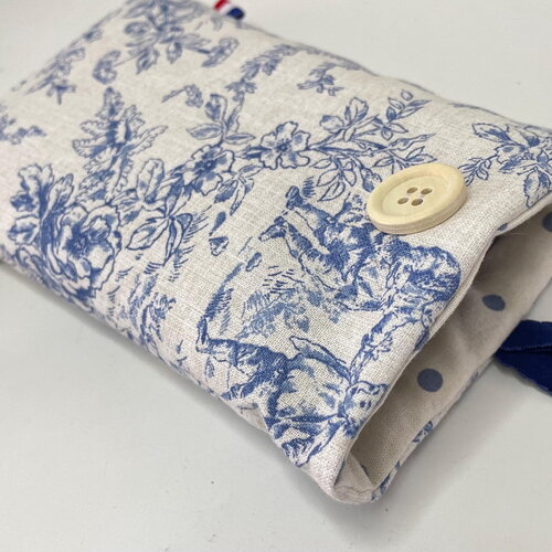 Pochette en tissu pour téléphone portable (max. 8,5cm de largeur)