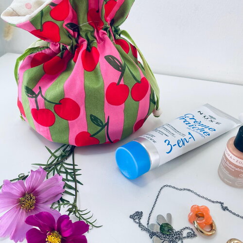 Sac à maquillage, sac à fouillis cactus