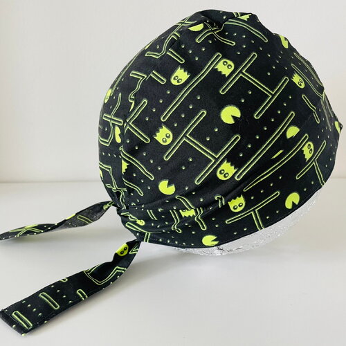Calot de bloc médical et paramédical « pacman » coton avec élastique