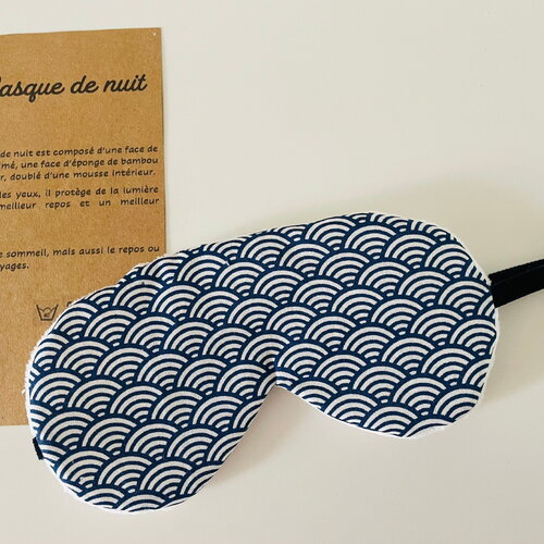 Masque de nuit, masque de voyage, masque repos vague japonaise
