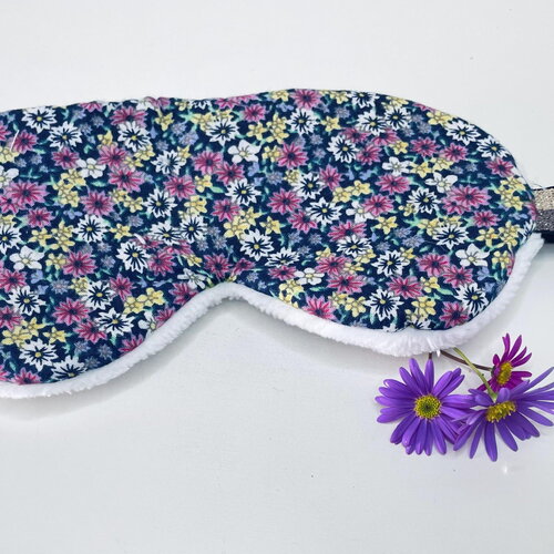 Masque de nuit, masque de voyage, masque repos fleurs violettes