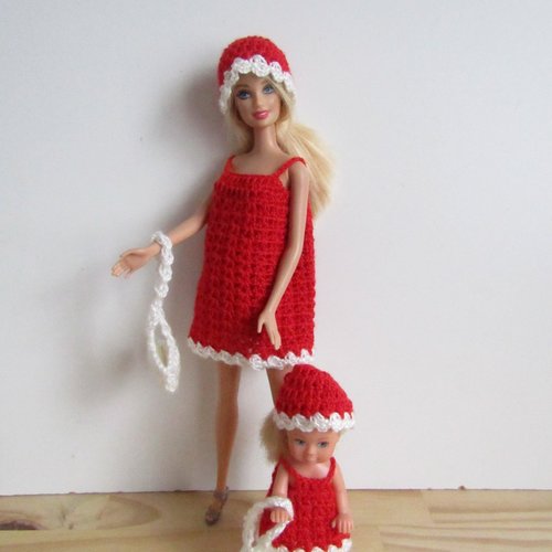 Ensemble au crochet pour poupée barbie et shelly