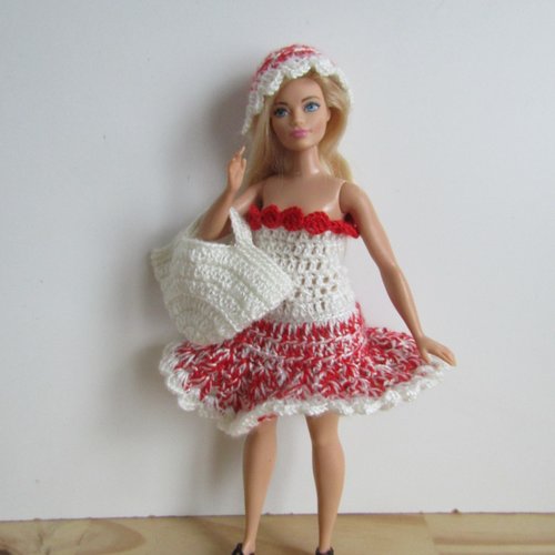 Ensemble  " aurélie " pour poupée barbie ronde