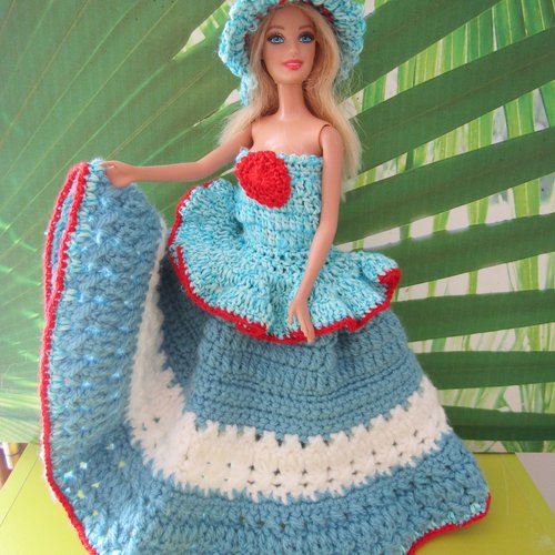 Ensemble cendrillon au crochet pour poupée barbie