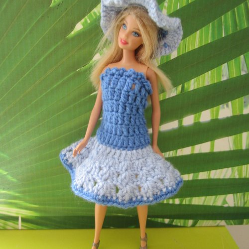 Ensemble barbara au crochet pour poupée mannequin barbie