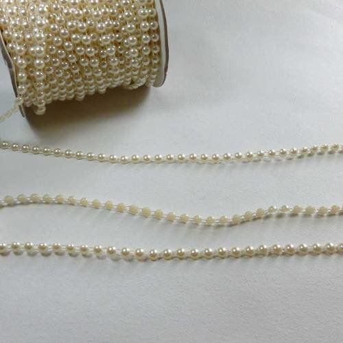Chaîne de perles 6mm  ivoire