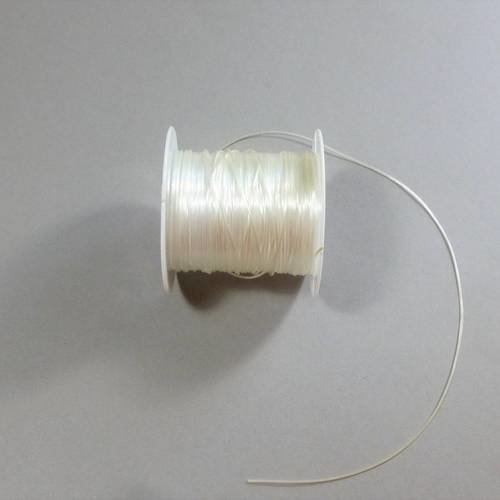 2,5 mètres de fil élastique blanc diamètre 1mm