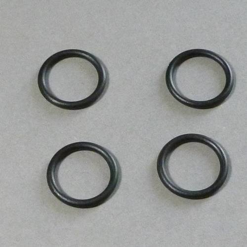 4 anneaux noirs 13mm matière plastique