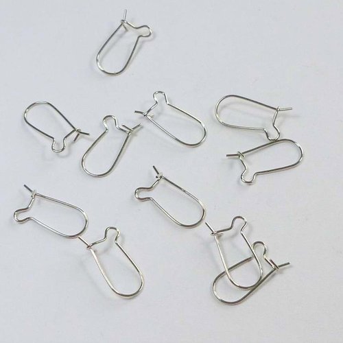 20 supports boucle d'oreille dormeuses 16mm