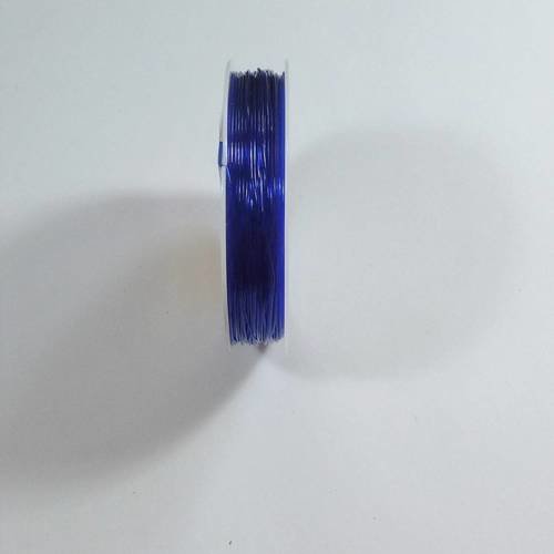 4m de fil de cristal 0,8mm d' épaisseur bleue 