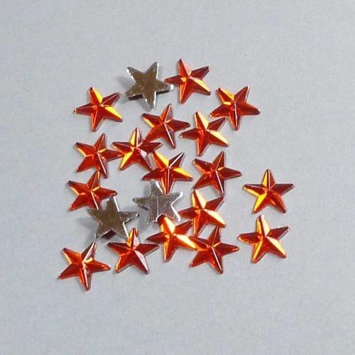 50 strass étoile cabochon 10mm